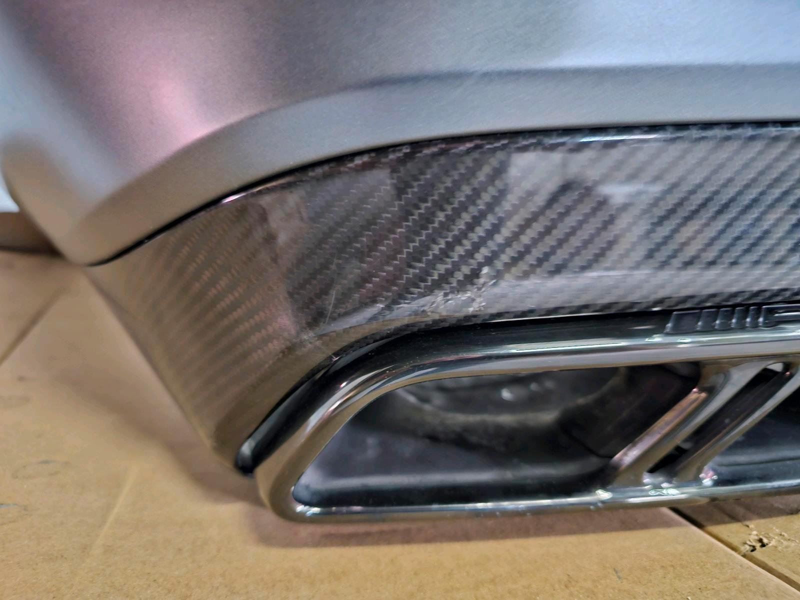 Mercedes E63 AMG Rear Bumper – W213 Sedan – Carbon Diffuser & Exhaust Trims – OEM - Image 8