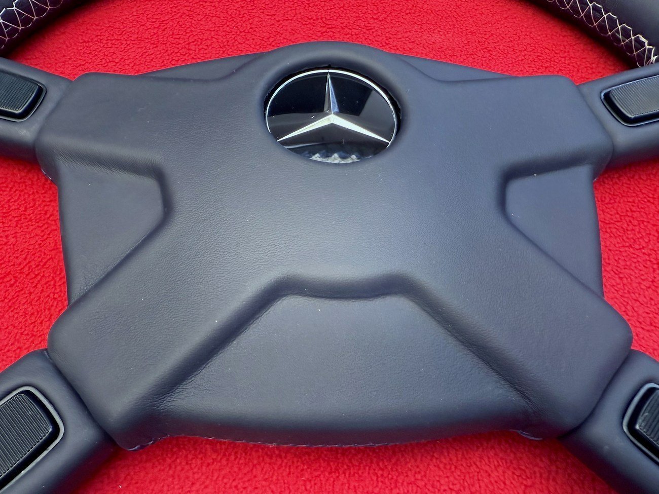 ATIWE Premerger AMG Steering Wheel – Blue Leather - Image 3
