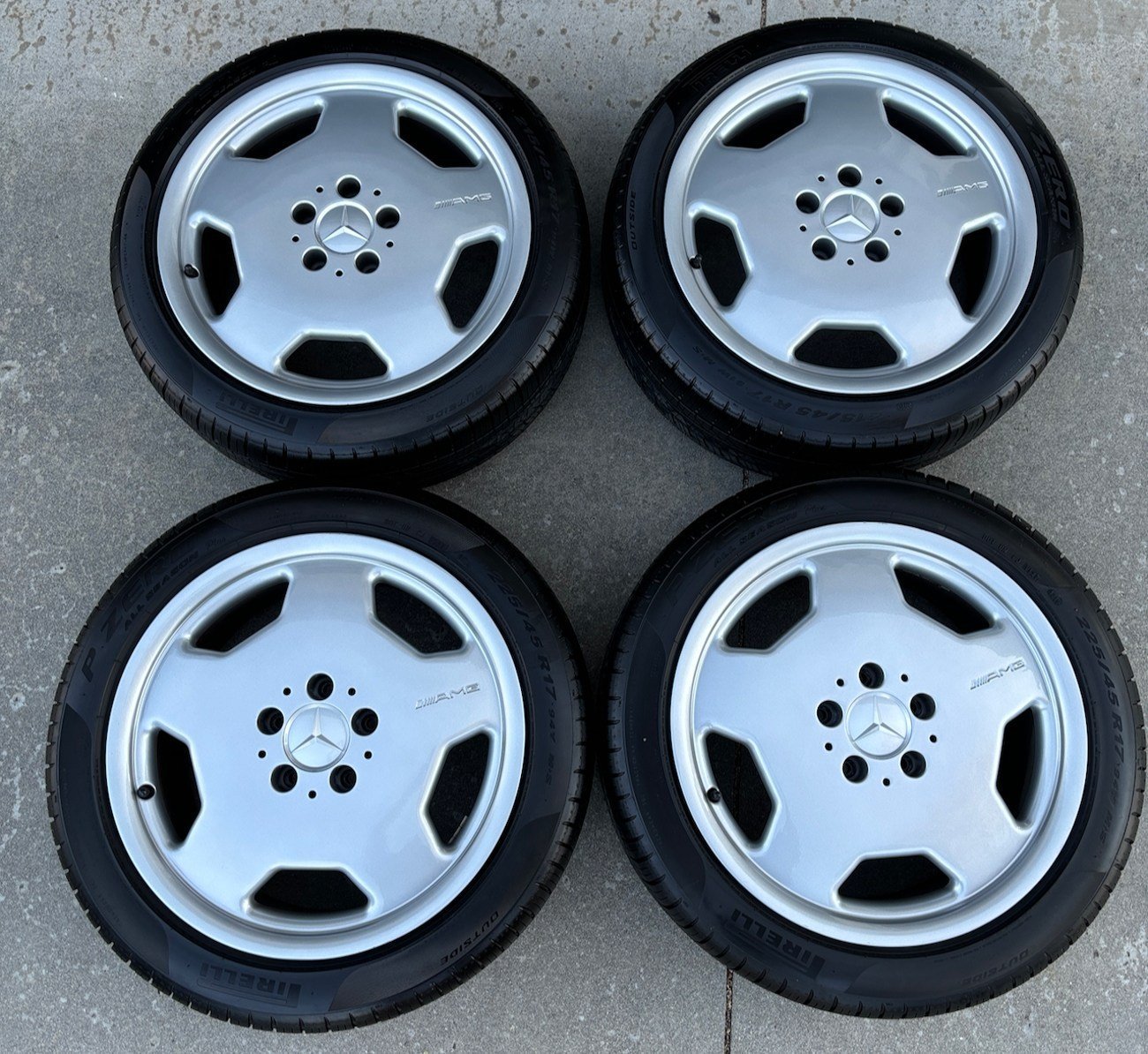 17″ AMG Aero II Monoblock Wheels with Pirelli Tires